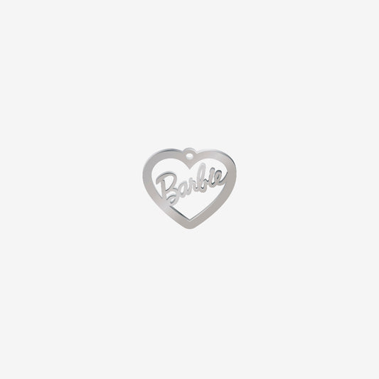 Dije Acero Corazon Barbie Plateado 15 x 15mm x 1mm 1 Argolla