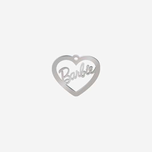 Dije Acero Corazon Barbie Plateado 20 x 21mm x 1mm 1 Argolla
