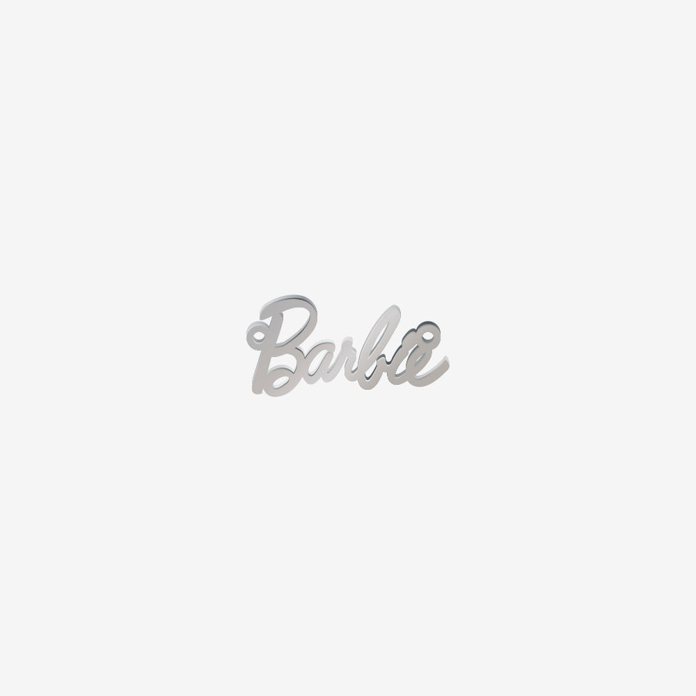 Dije Acero Barbie Plateado 10 x 21mm x 1mm 2 Argollas