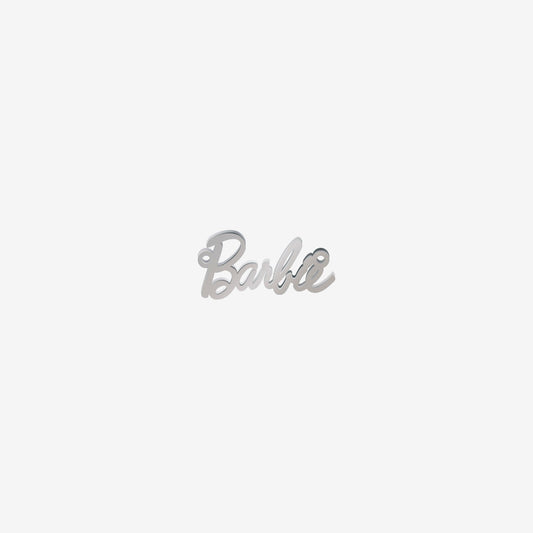 Dije Acero Barbie Plateado 7 x 17mm x 1mm 2 Argollas