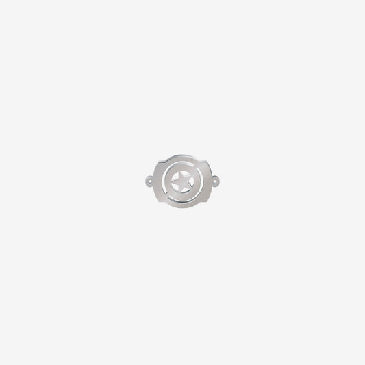 Dije Acero Escudo Plateado 14 x 20mm x 1mm 2 Argollas