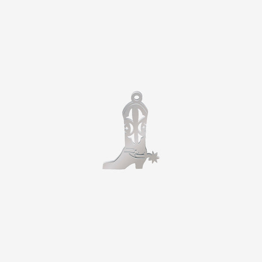 Dije Acero Bota Plateado 21 x 16mm x 1mm 1 Argolla