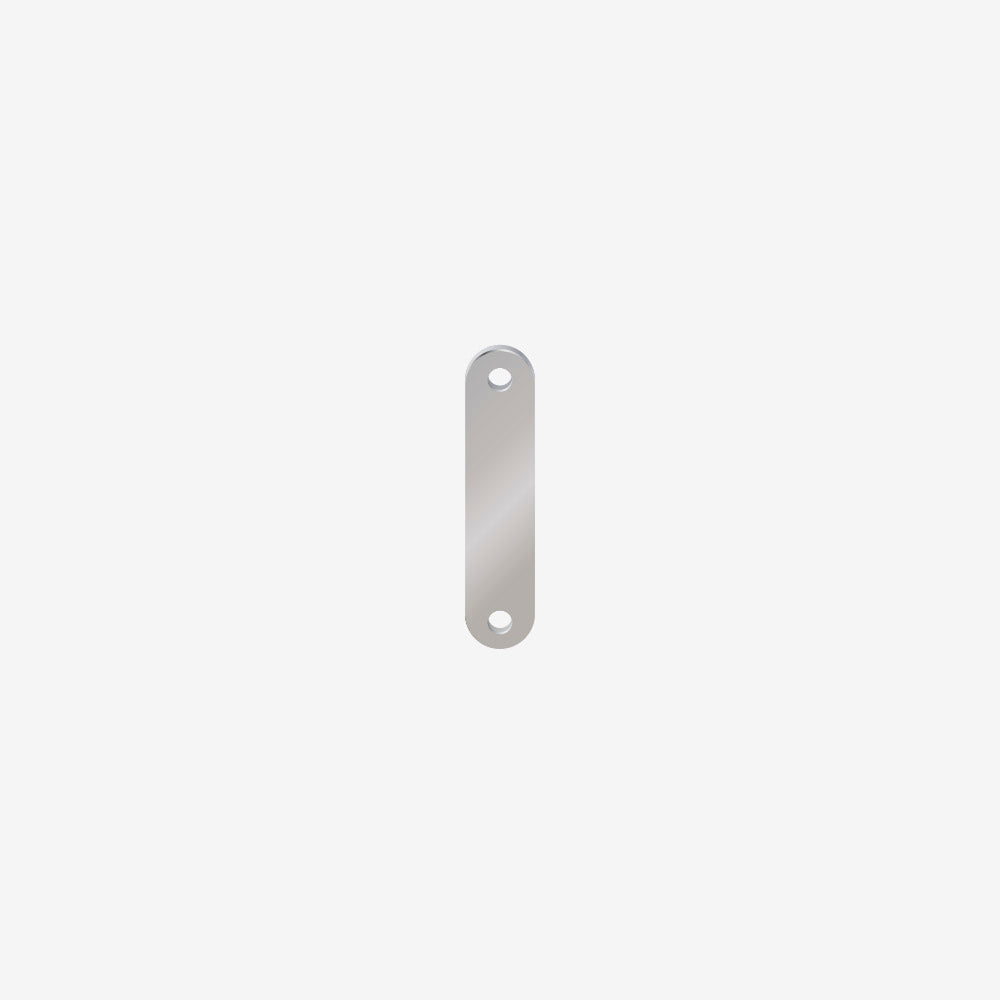 Placa Lisa Acero Inoxidable Plateado 7 x 30mm x 2mm 2 Agujeros