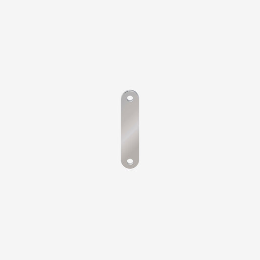 Placa Lisa Acero Inoxidable Plateado 7 x 30mm x 2mm 2 Agujeros