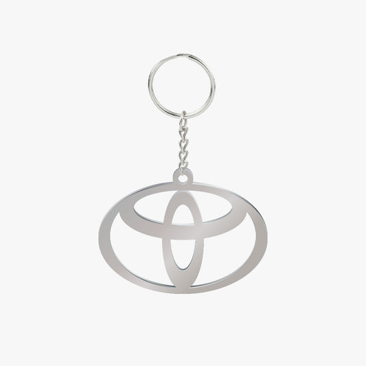 Llavero Acero Logo Vehiculo Plateado 50 a 40 x 21mm Aprox. x 2mm