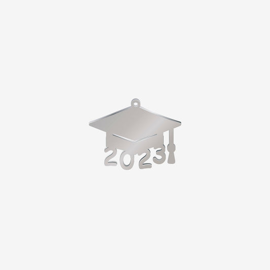 Dije Acero Birrete 2023 Plateado 23 x 30mm x 1mm 1 Argolla