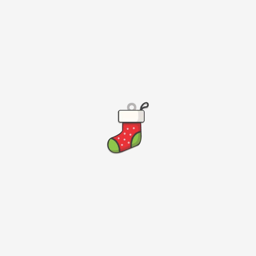 Dije Acero Calceta Navidad + Uv 16 x 13mm x 1mm