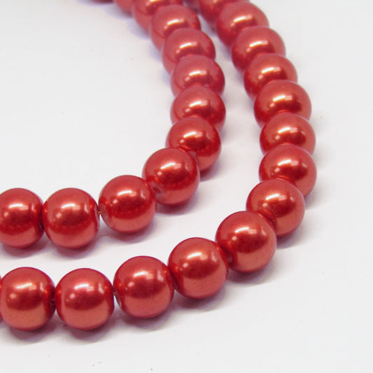 Perla Acrílica 10mm Rojo Intenso