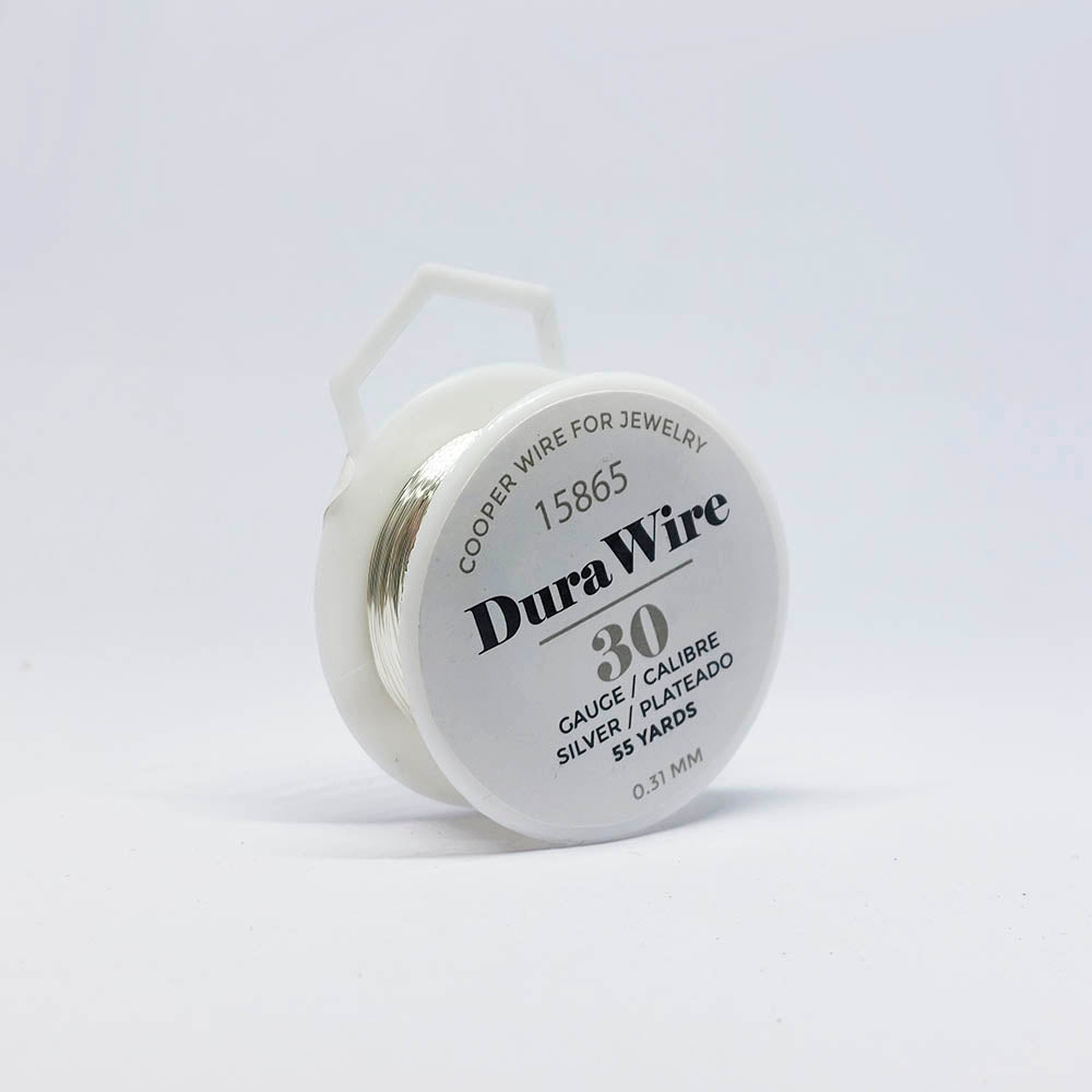 Alambre Dura Wire Baño Oro Plateado #30 x 55 Ydas