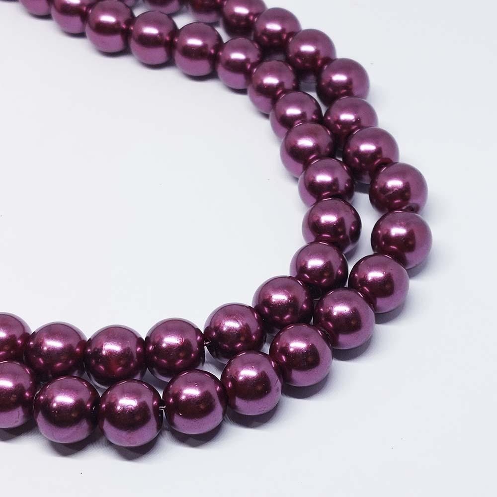 Perla Acrílica 10mm Morado Vino Oscuro #54