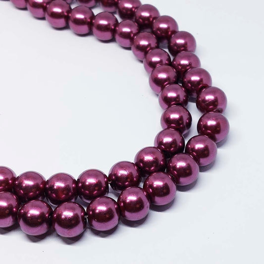Perla Acrílica 10mm Morado Vino Oscuro #54