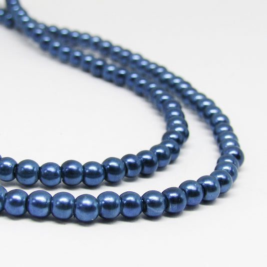 Perla Acrílica 4mm Azul Oscuro #36