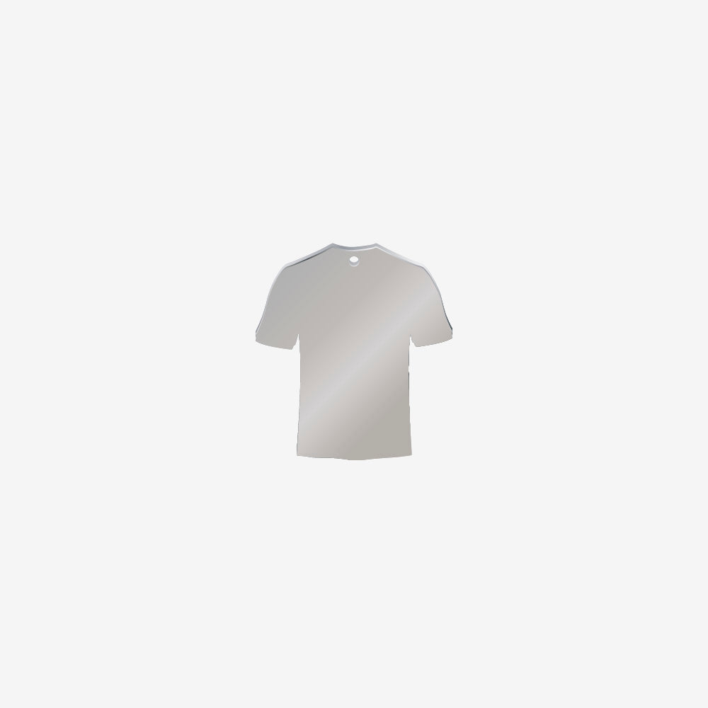 Dije Acero Camisa Plateado 40 x 36mm x 1mm 1 Agujero