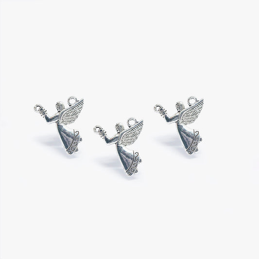 Pewter Dije Angel 36116 24 x 22mm 2 Argollas – Envejecido