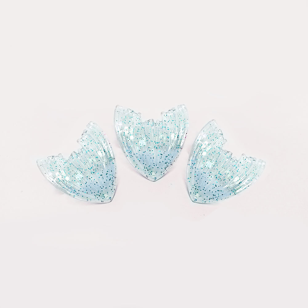 Acrílico Cola Sirena Celeste Nacarada 33 x 32mm 1 Hueco – Transparente
