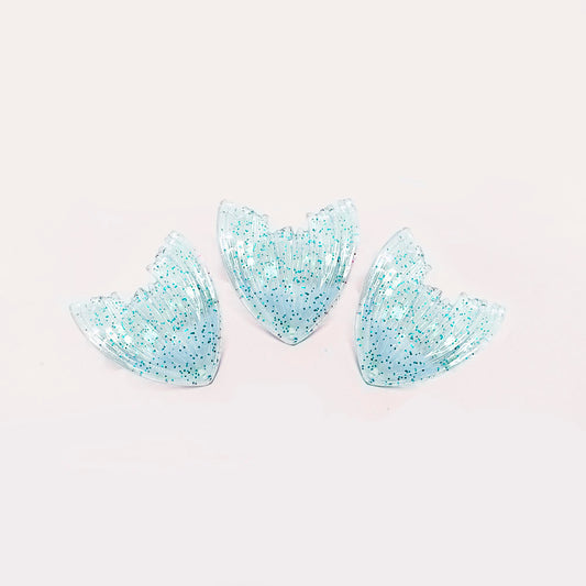 Acrílico Cola Sirena Celeste Nacarada 33 x 32mm 1 Hueco – Transparente