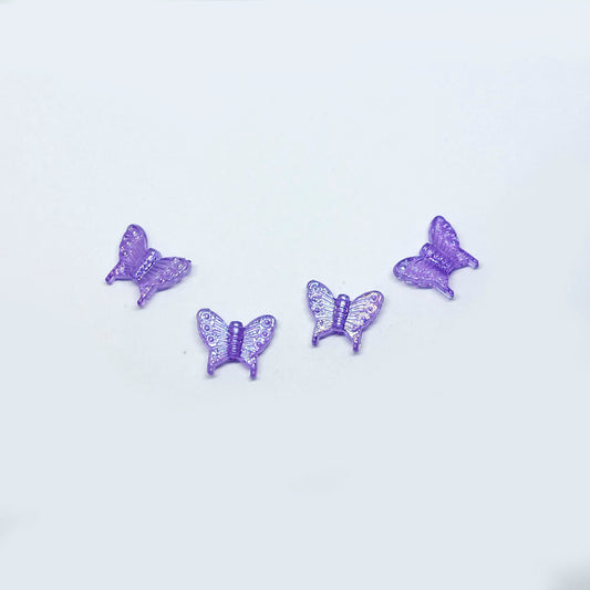 Acrílico Mariposa Transparente Variedad Color 13 x 15mm 1 Hueco