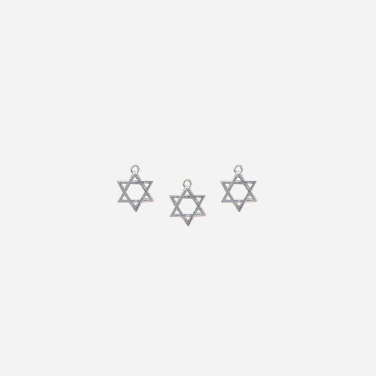 Pewter Dije Estrella de David 17366 21 x 16mm – Envejecido