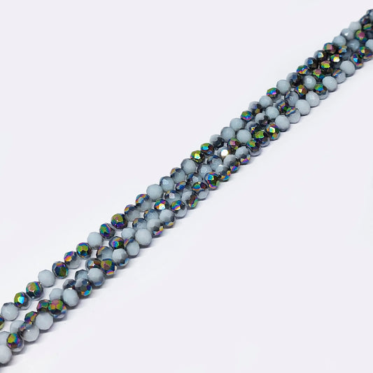 Dona Cristal Doble Cara Tornasol-blanco Metalizado Mate 3 x 4mm