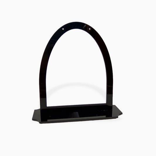 Exhibidor Arete Acrílico Arco 12.5 x 12cm x 3mm 2 Agujeros
