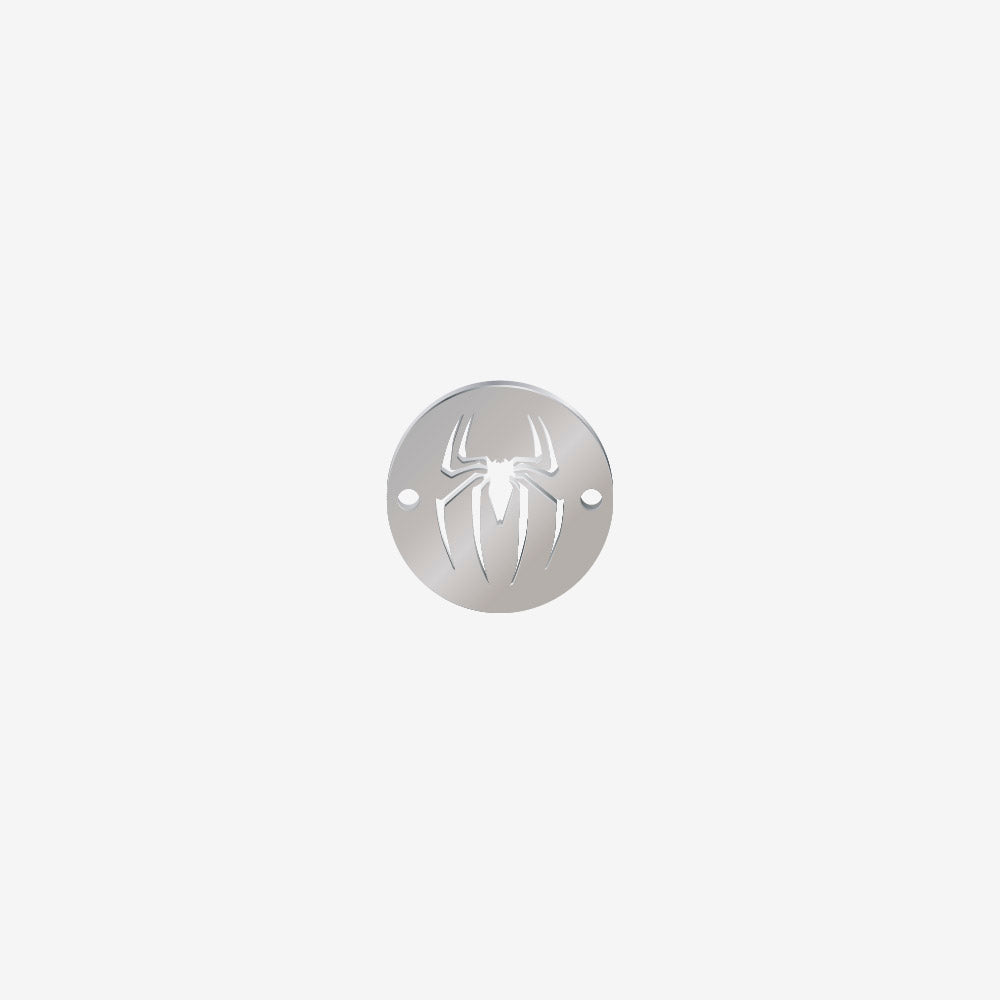 Dije Acero Circulo Arana Plateado 15mm x 1mm 2 Huecos