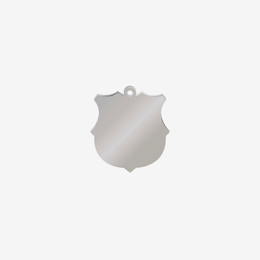 Dije Acero Escudo Barcelona Plateado 21 x 19mm x 1mm 1 Argolla