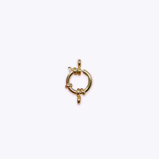 Broche Marinero Acero Inoxidable Redondo Dorado 15 x 13mm