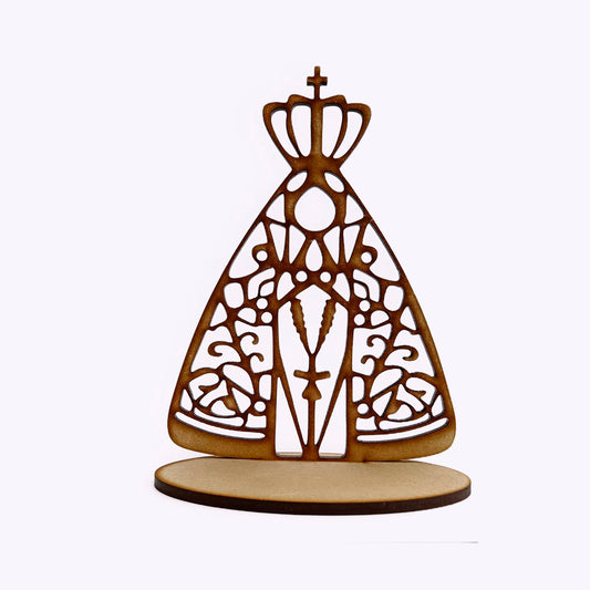 Decoracion Virgen del Valle con Base Mdf 17.3 x 12.2cm x 4mm