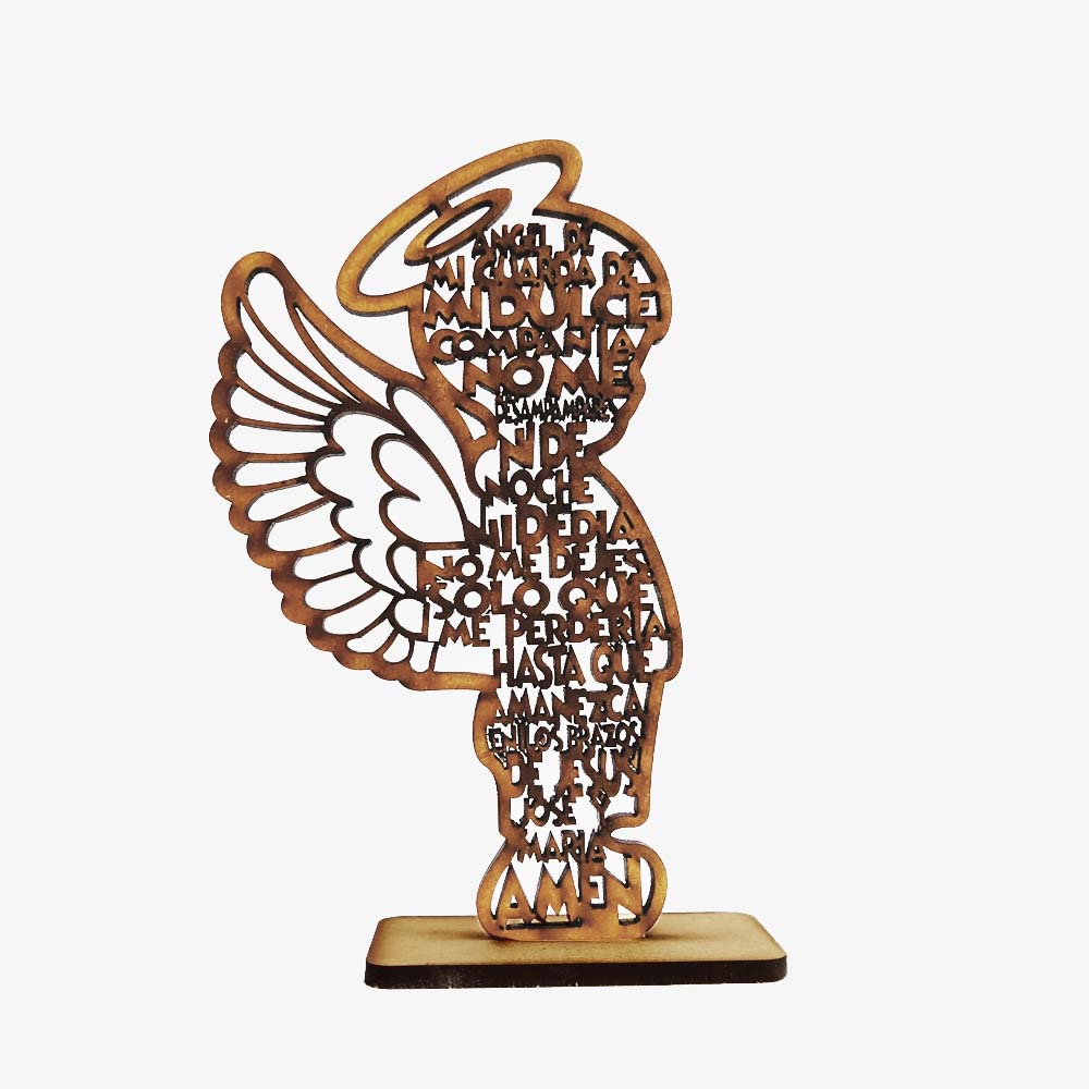 Angel de la Guarda Nino Mdf 16.4 x 9.5cm x 4mm