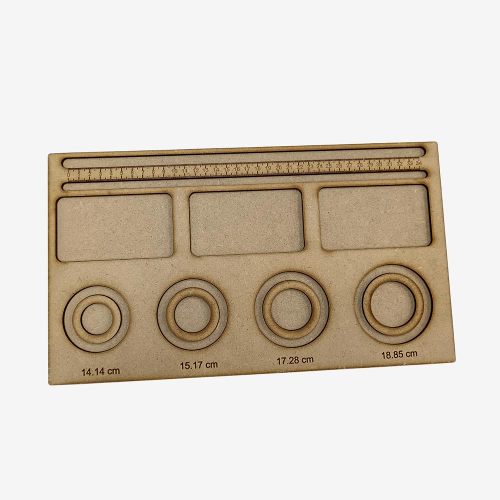 Tabla de Diseno de Pulseras Mdf 21.6 x 38cm x 3mm