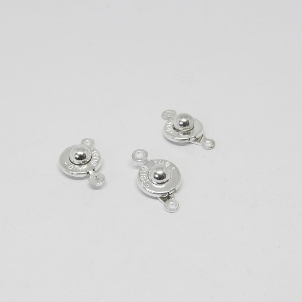 Broche Nautico Plateado 14mm x 8pcs
