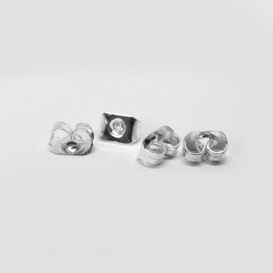 Tapa Metalica Mariposa para Arete – Plateado
