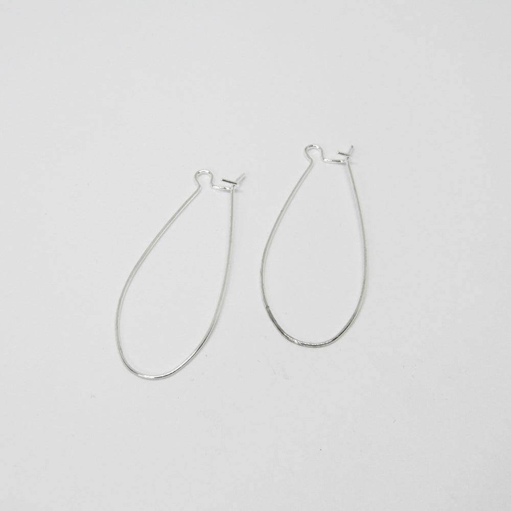 Gancho para Arete Oval 40mm – Plateado