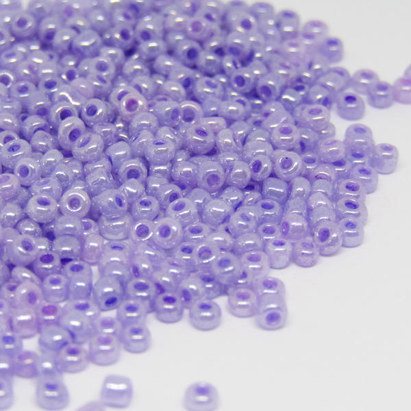 Mostacilla Morado Fondo Plata 12/0