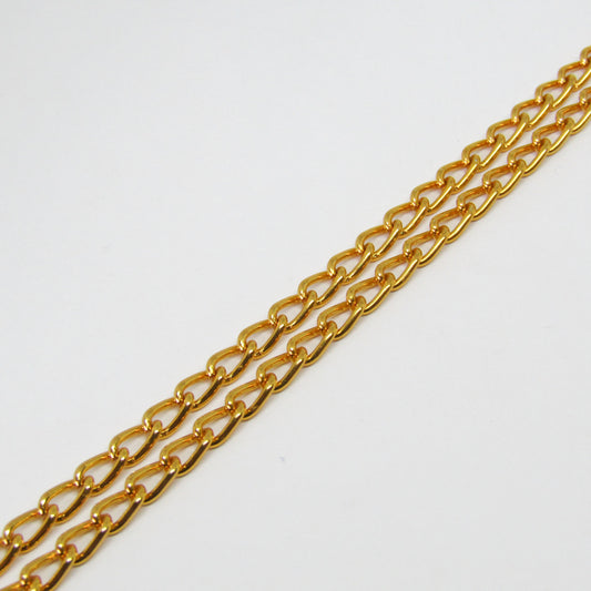 Cadena Aluminio Dorado 15 x 9mm