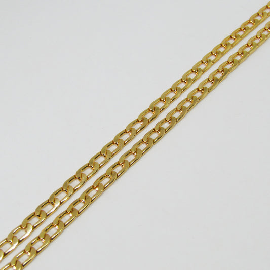 Cadena Aluminio Dorado 16 x 12mm