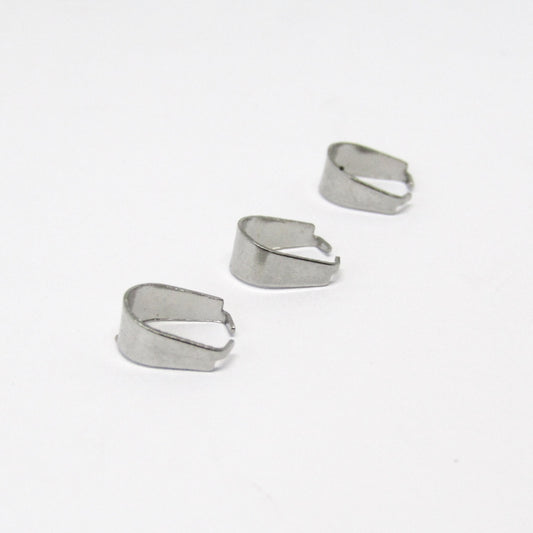 Porta Dije Acero 10mm – Tono níquel