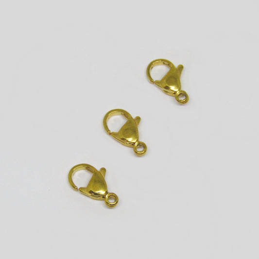 Broche Perico Acero Dorado 12mm