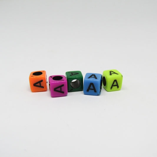 Acrílico Cubo Letra Negro-multicolor 7 x 7