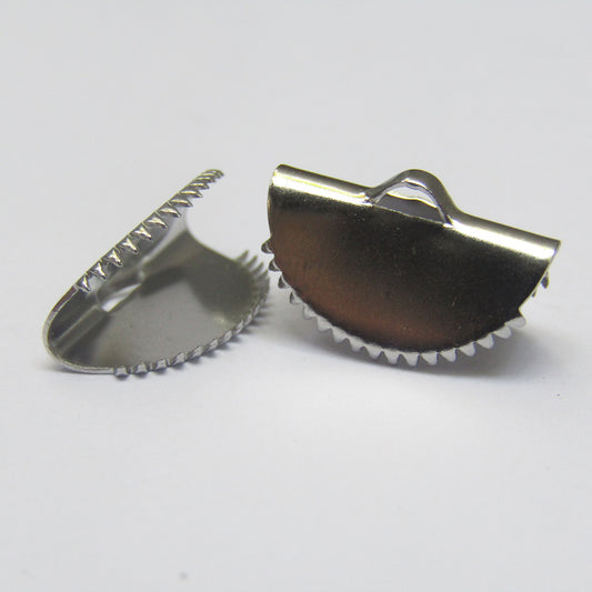 Terminal para Collar y Arete Acero Inoxidable – Plateado