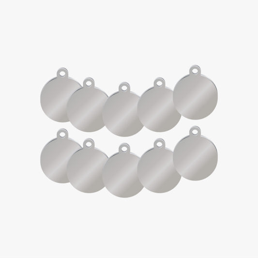 Base Redonda Acero Inoxidable 8mm 1 Argolla