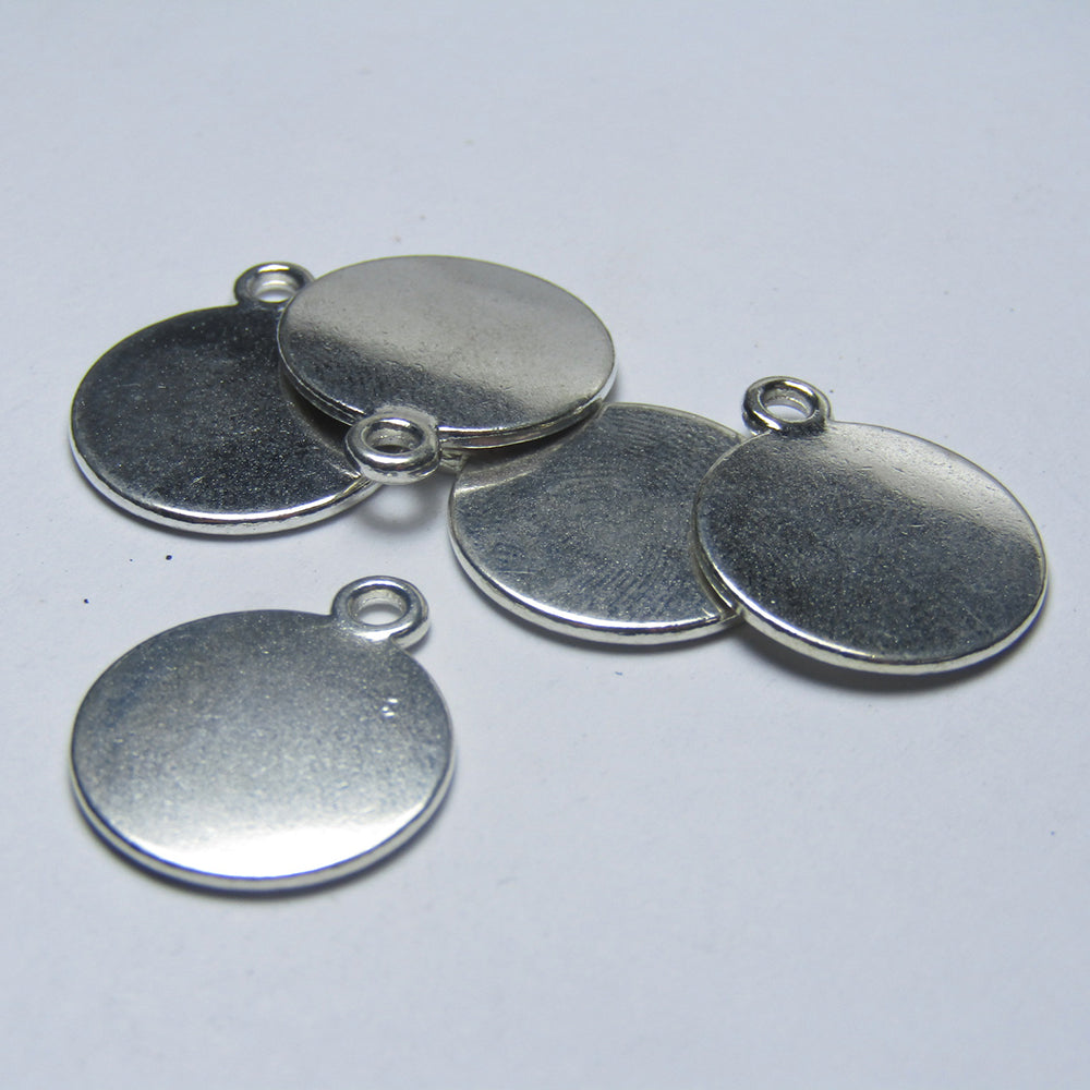 Pewter Base Grabar Argolla 15mm – Plateado