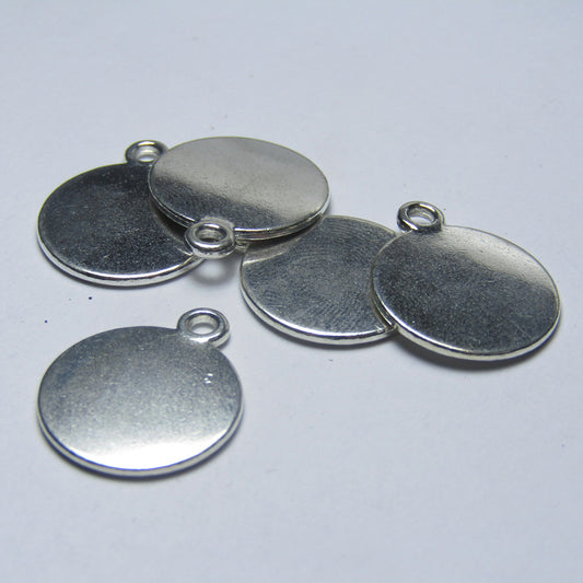 Pewter Base Grabar Argolla 15mm – Plateado