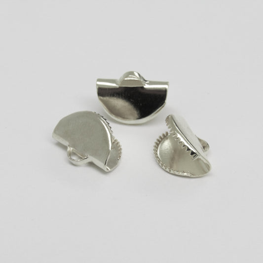 Terminal Maleta Oval 13mm – Plateado