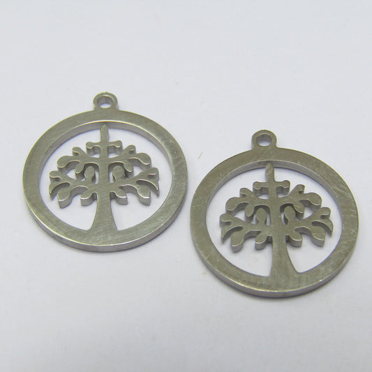 Dije Acero Arbol de la Vida 15mm x 1mm 1 Argolla