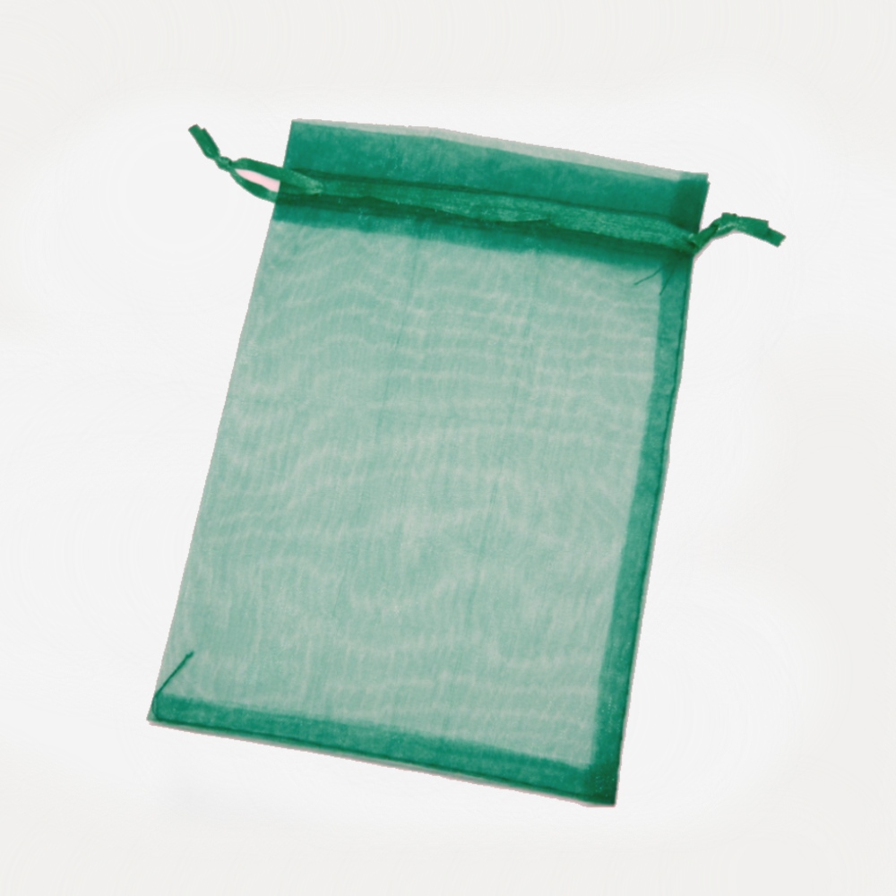 BOLSA DE ORGANZA VERDE OSCURO 14*20MM