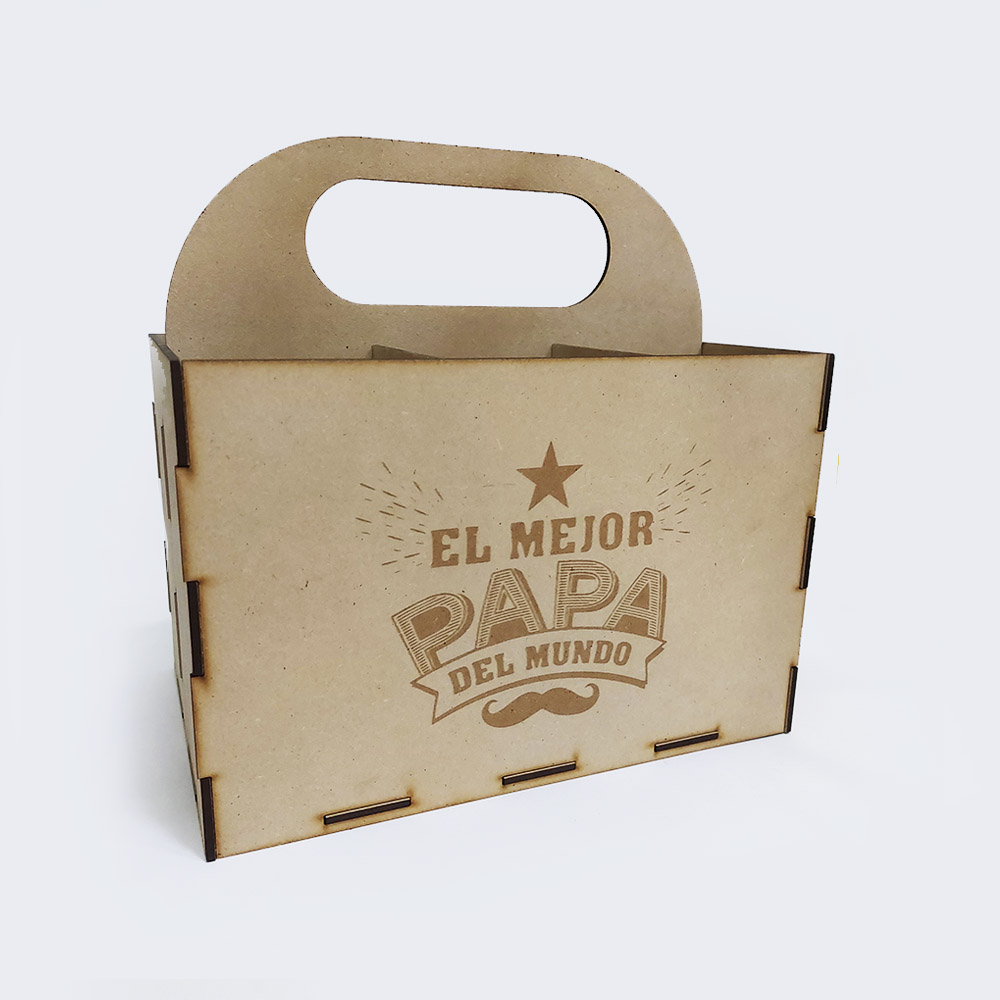 CAJA PARA SIX PACK MDF 23.5*24CM *3MM