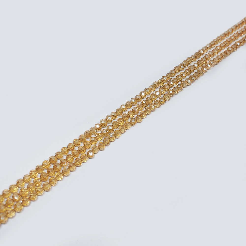 DONA CRISTAL DORADO CLARO TRANSPARENTE TORNASOL 3*4MM