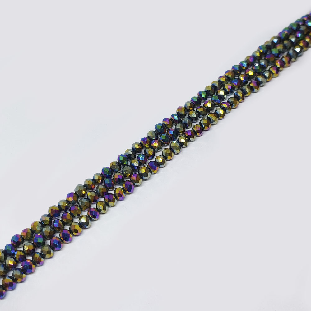 CRISTAL DONA MULTICOLOR TORNASOL METALICO 3*4MM