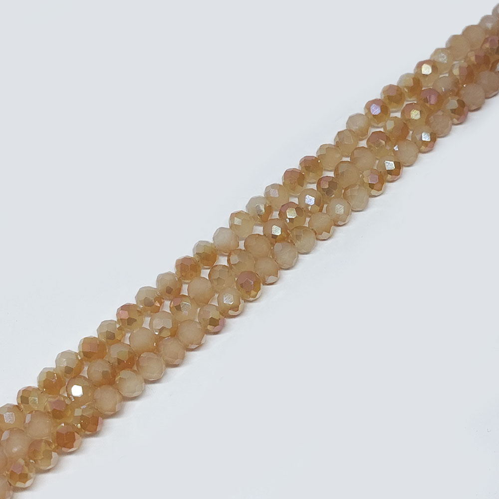 CRISTAL DONA CHAMPAGNE DOBLE CARA MATE TORNASOL 7*8MM